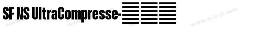 SF NS UltraCompresse字体转换